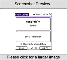 LingvoSoft FlashCards English <-> Romanian for Palm OS Screenshot